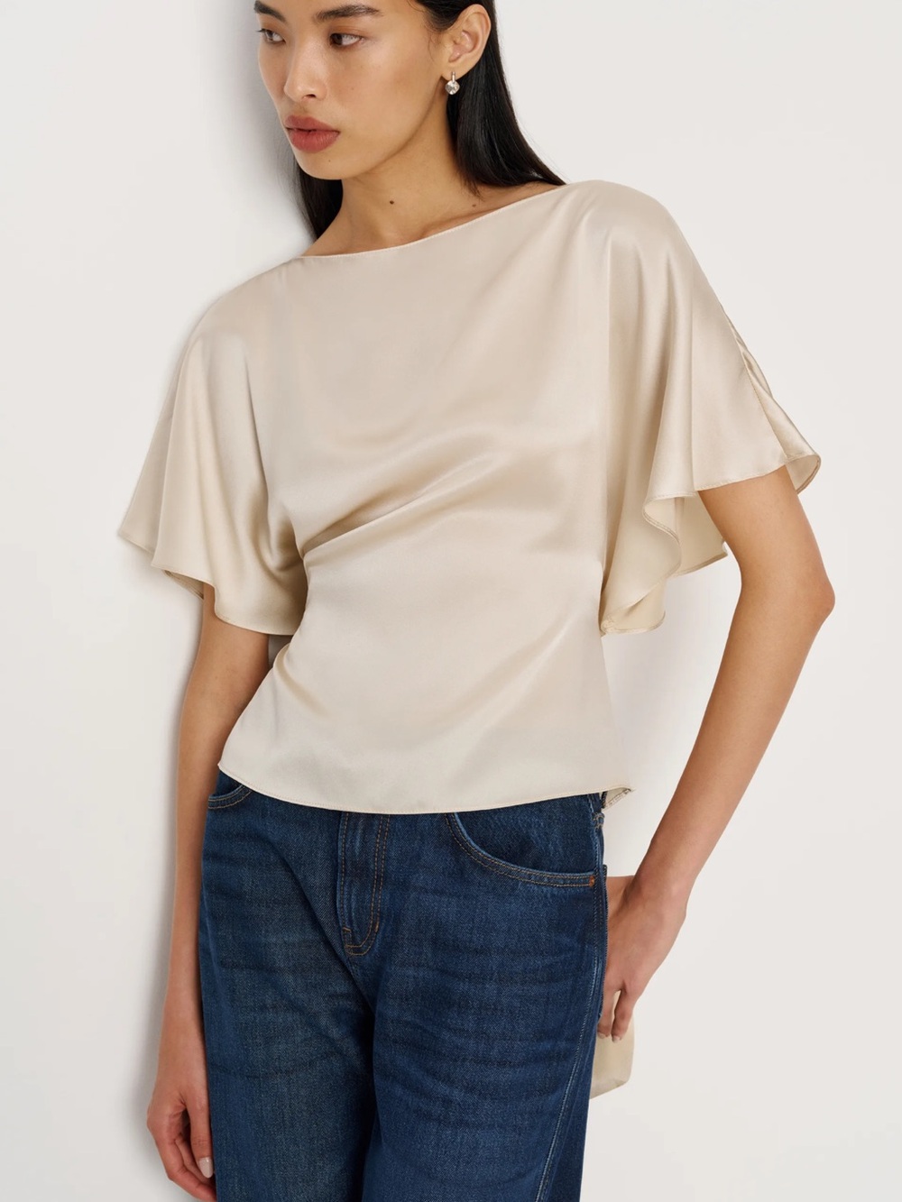 Reformation Avery Silk Top